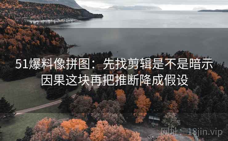 51爆料像拼图:先找剪辑是不是暗示因果这块再把推断降成假设